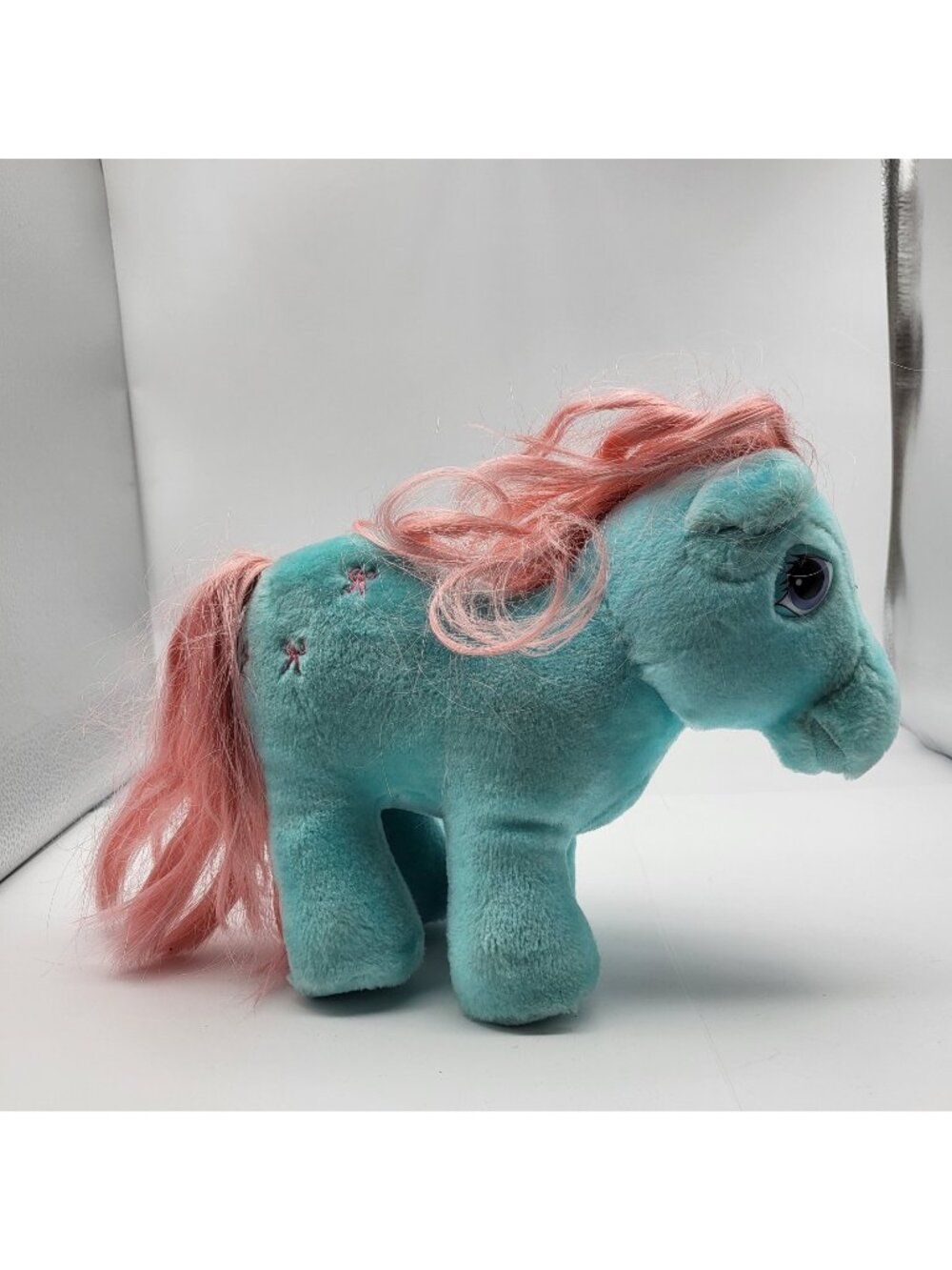 Vintage My Little Pony BOWTIE Hasbro Softies Plush MLP 1980s Korea stain
